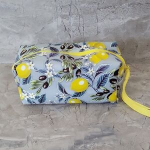 Bluemercury Lemon Print Makeup Travel Case